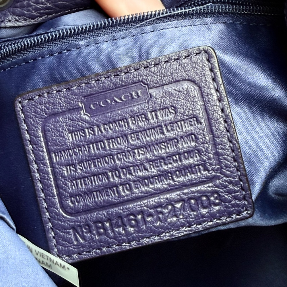 Coach Purple Leather Bucket Bag - Picture 12 of 16